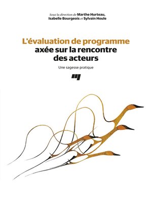 cover image of L'évaluation de programme axée sur la rencontre des acteurs